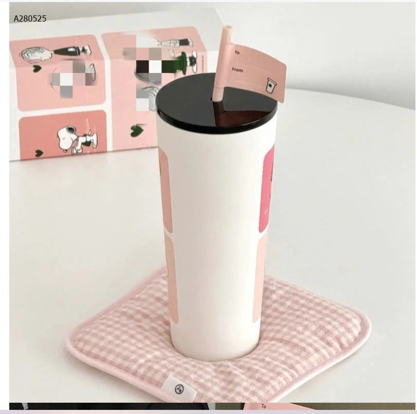 Ly giữ nhiệt to khủng 710ML STB X SNOOPY PINK - sỉ 145k