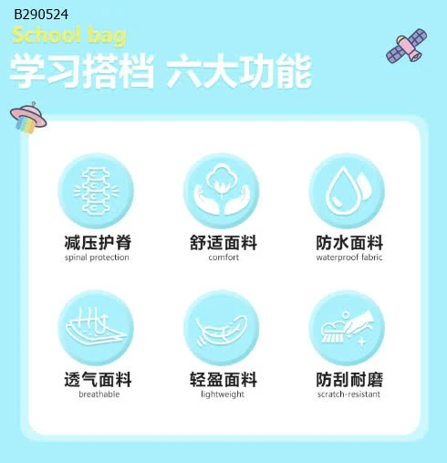 BALO CHO BÉ ĐI HỌC kèm hộp bút-Sỉ 173k