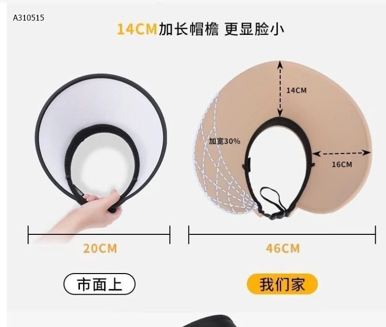 MŨ CHỐNG NẮNG GẤP GỌN - sỉ 44k