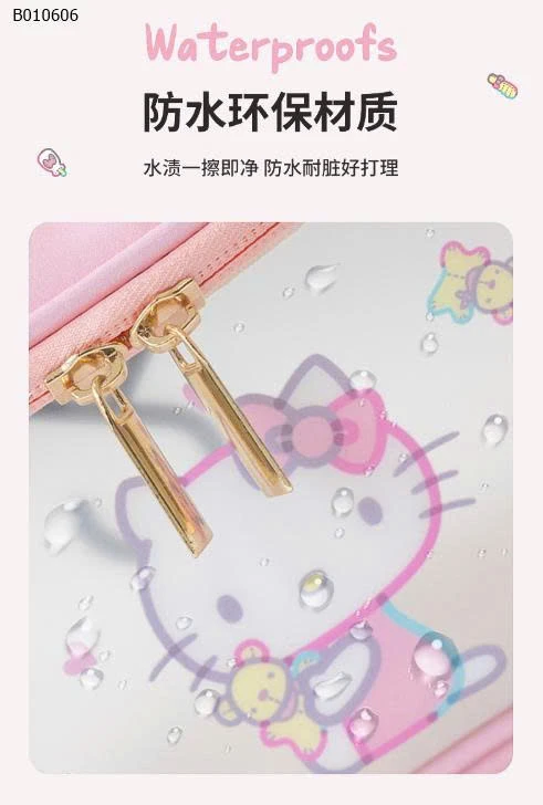 TÚI ĐỰNG MĨ PHẨM HELLO KITTY  - sỉ 73k