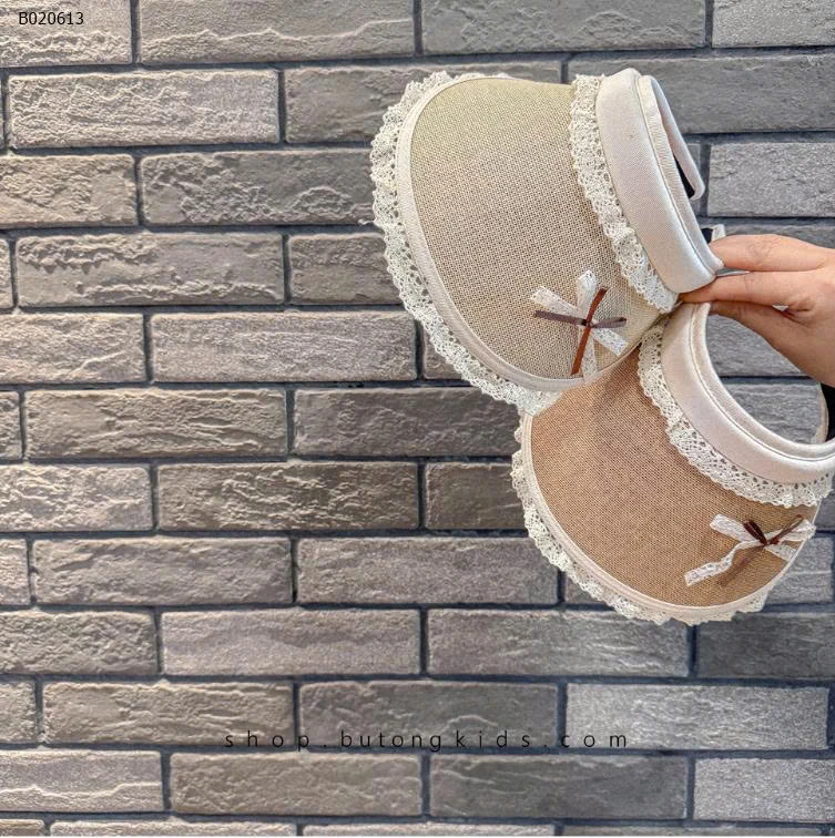 MŨ CHỐNG NẮNG NỬA ĐẦU PHỐI REN NƠ CHO BÉ  -sỉ 100k