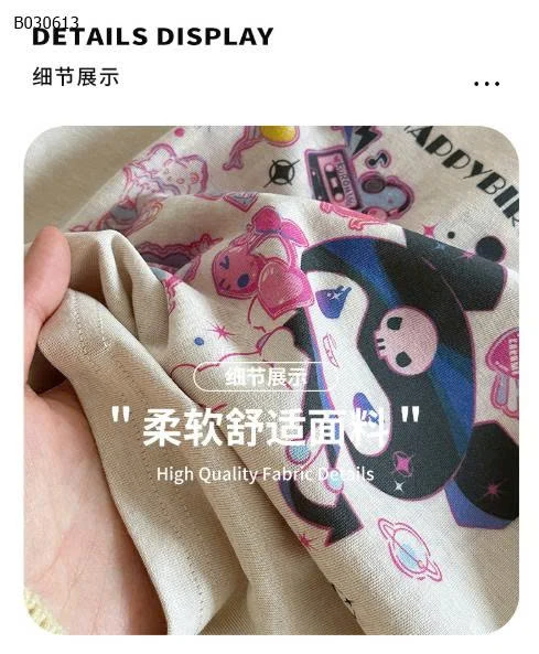 ÁO THUN IN HÌNH HOẠT HÌNH  CHO BÉ GÁI - sỉ 119k