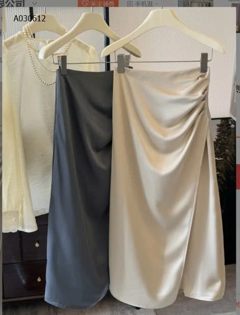 CHÂN VÁY ANNA NHÚN HÔNG XẺ TRƯỚC-Sỉ 183k