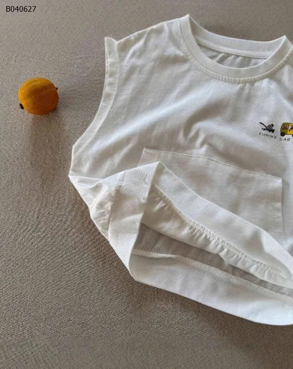 SET ÁO THUN SÁT NÁCH MIX QUẦN SHORT JEAN BÉ TRAI- sỉ áo 104k quần 164k