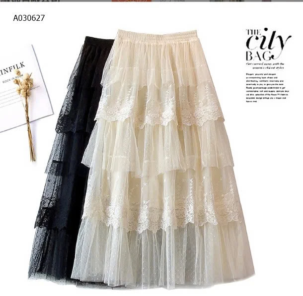 CHÂN VÁY REN TẦNG DÁNG DÀI ANNA-Sỉ 169k