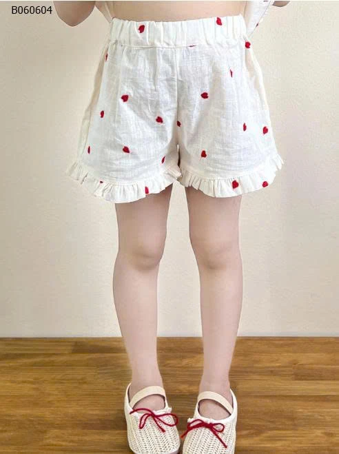 SET ÁO CÁNH TIÊN + QUẦN ĐÙI PHỐI VIỀN BÈO BÉ GÁI - sỉ 200k