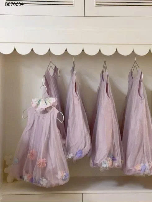 VÁY LƯỚI HOA SÁT NÁCH BG  -Sỉ 215k