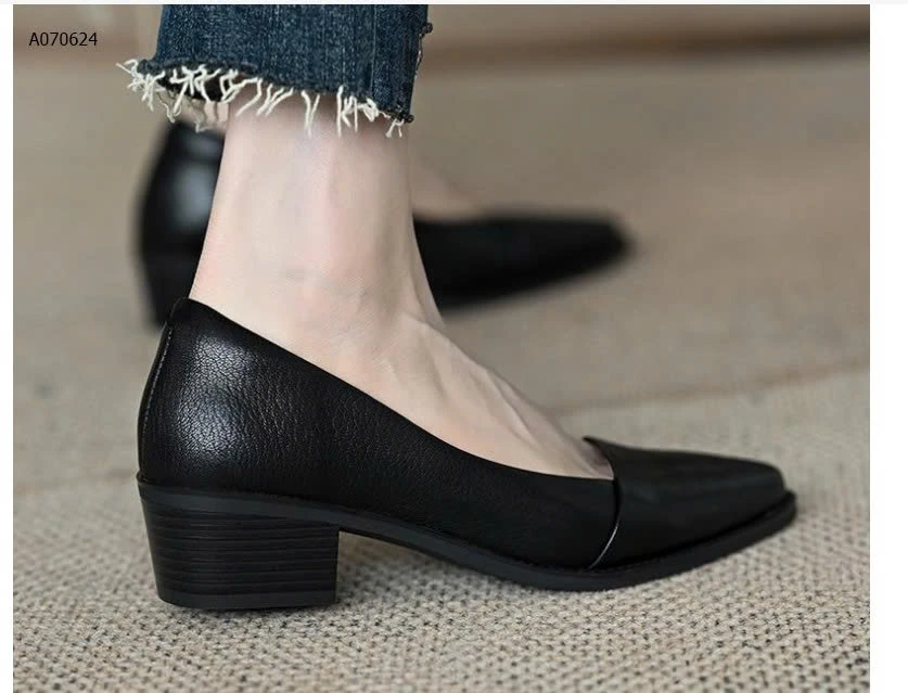 GIÀY CÔNG SỞ MŨI NHỌN GÓT VUÔNG- sỉ 177k