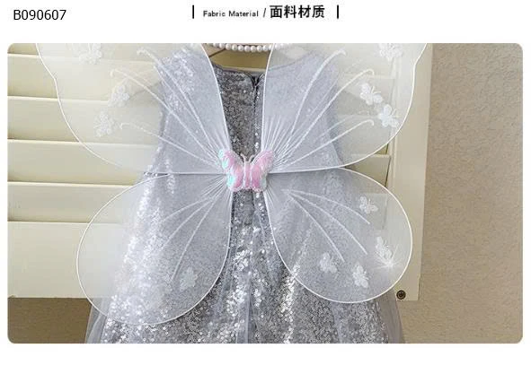 Váy công chúa lưới đính cánh bướm kèm - sỉ 215k