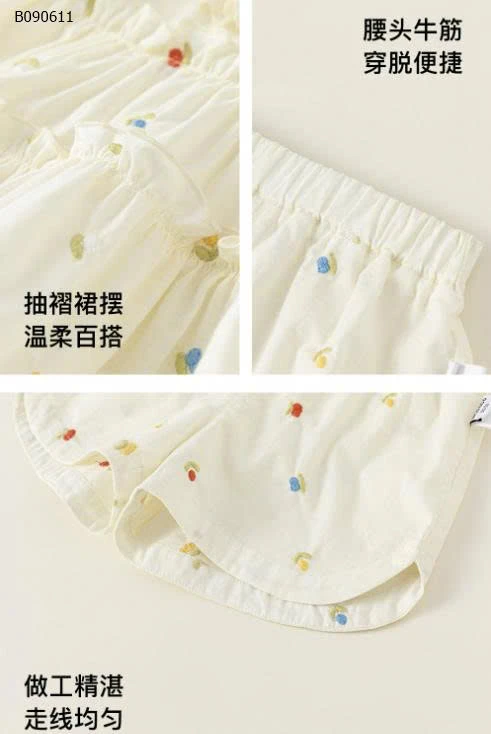 Bộ áo ren không tay  kèm quần  short  nhà M.bang- 269k/set 