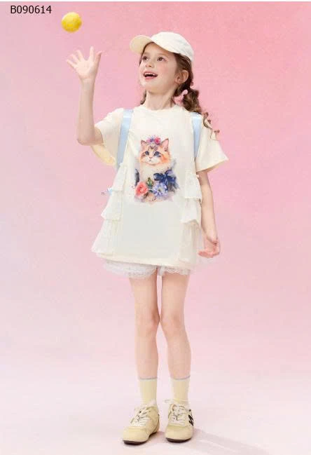 Áo thun cotton tay ngắn họa tiết - sỉ  áo giá 198k  quần  giá  135k