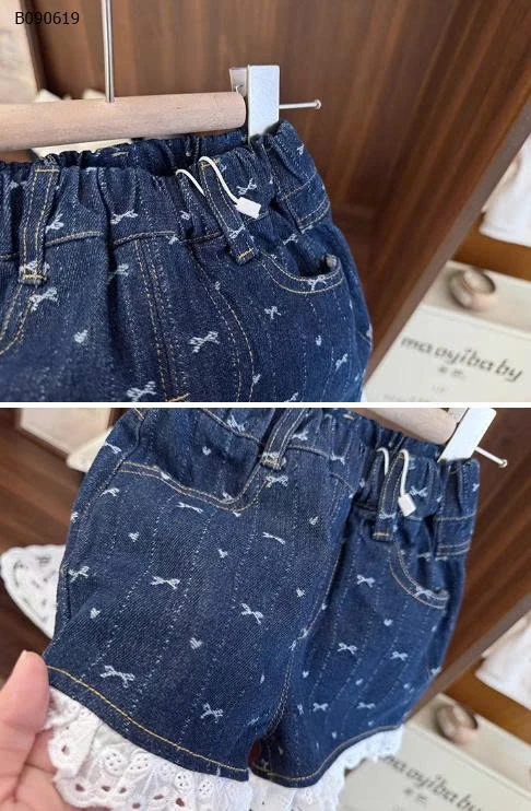 QUẦN SHORT VIỀN REN CHO BÉ GÁI -Sỉ 120k