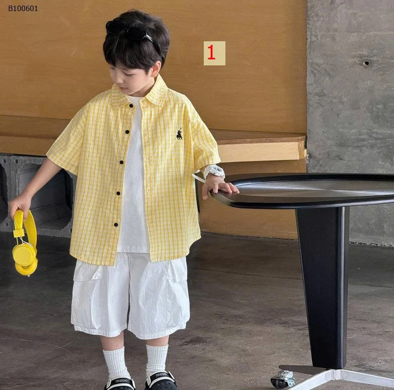 ÁO SƠ MI KẺ CARO AOAOKIDS BT - sỉ 150k