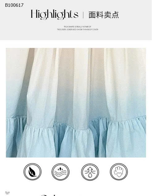 VÁY PHA MÀU BÉ GÁI SZ LỚN-sỉ 225k