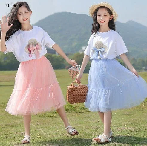 SET VÁY KÈM ÁO BÉ GÁI -sỉ 155k