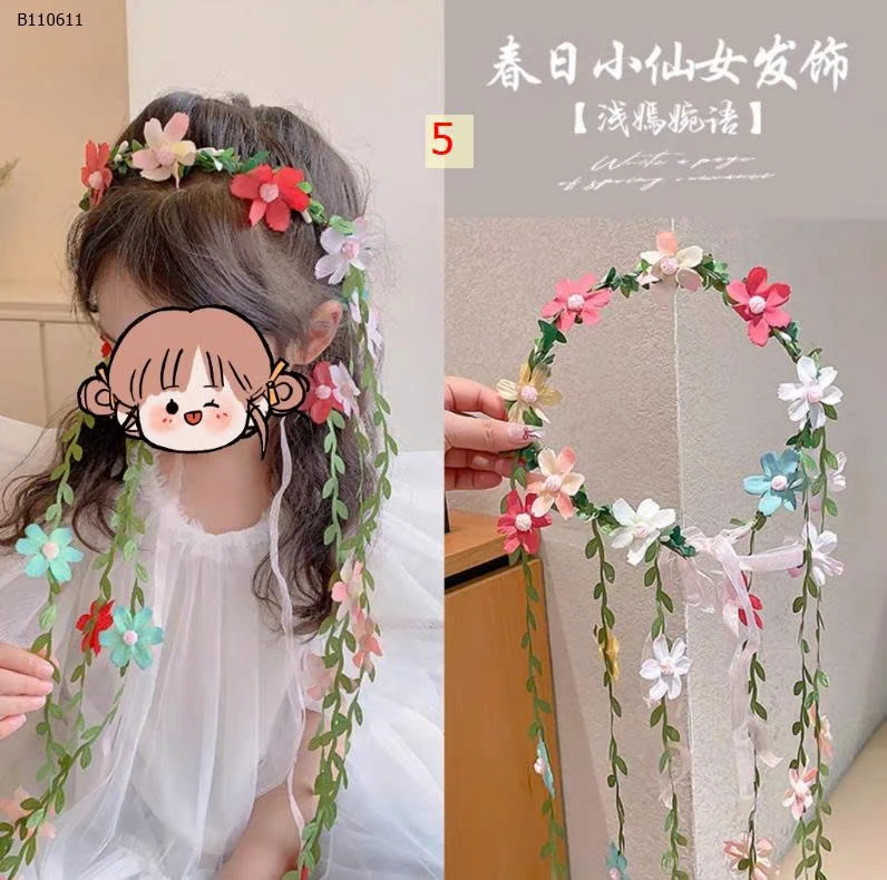 VÒNG HOA TẾT TÓC CHO BÉ   - sỉ 60k