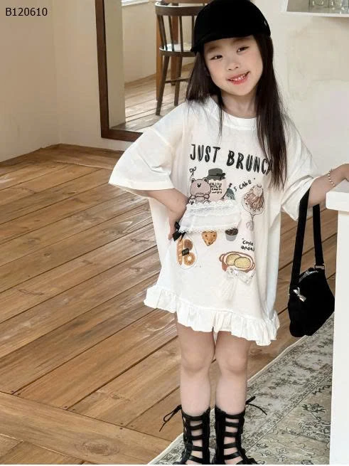 VÁY ĐUÔI CÁ PHỐI VIỀN BÈO BÉ GÁI-Sỉ 159k