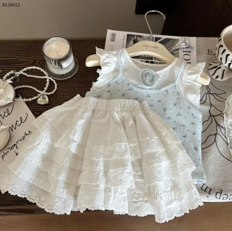 ÁO HOA CÁNH TIÊN MIX CV XẾP TẦNG-Sỉ giá  áo: 119k /  cv: 140k 