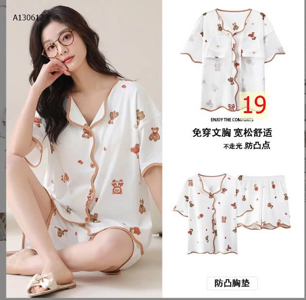 Bộ ngủ váy ngủ mặc nhà cho nữ -154k