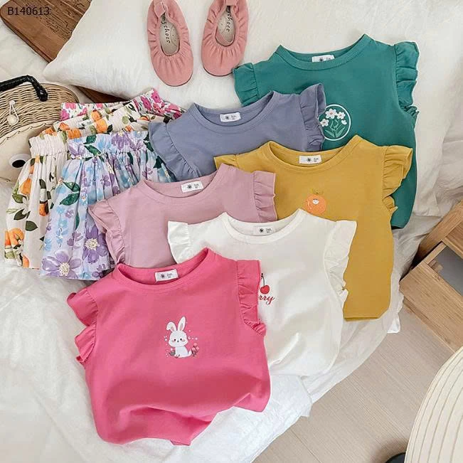 SÉT ÁO CÁNH TIÊN MIX QUẦN VÁY HOA -Sỉ 152k