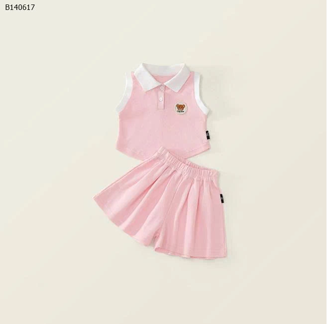 Set bộ áo chân váy màu hồng-Sỉ 136k