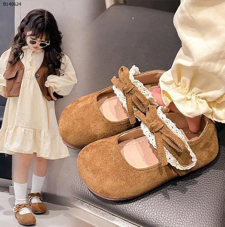 GIÀY BÚP BÊ DA PHỐI REN NƠ CHO BÉ GÁI- Sỉ sz 22-28: 122k sz 29-34: 132k