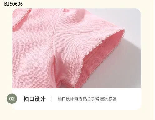   Áo thun polo cộc tay cho bé gái hãg Little Mave - sỉ 92k