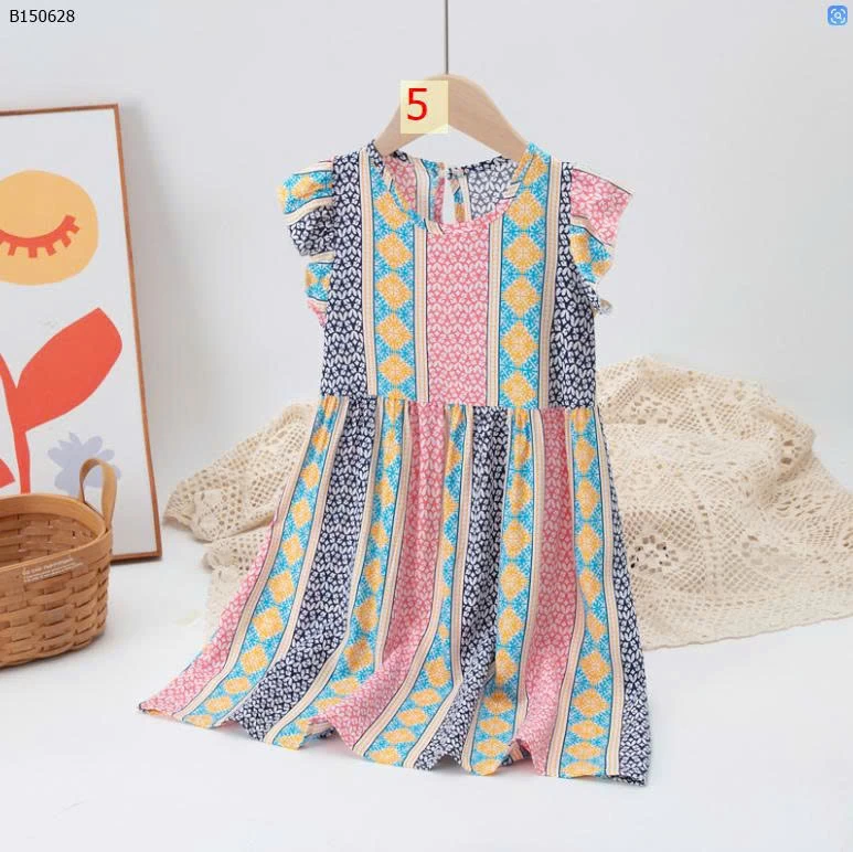  VÁY HOA MẶC HÈ CHO BÉ GÁI   - sỉ 95k