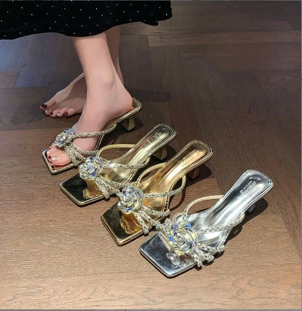 GUỐC CAO GÓT HOA ĐÍNH ĐÁ-Sỉ 188k 