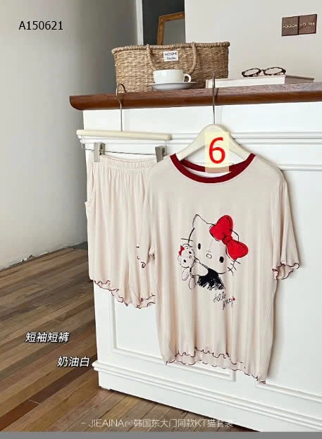 BỘ NGỦ KITTY THUN LẠNH JIEAINA - Sỉ giá  mẫu 1-3: 179k  mẫu 4-6: 206k 
