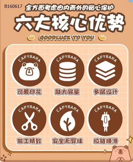  BALO CAPPYBARA CHO BÉ ĐI HỌC-Sỉ 129k