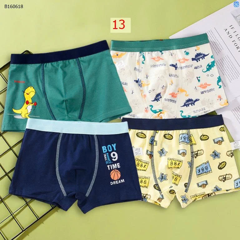 SET 4 QUẦN CHIP ĐÙI BÉ TRAI BÉ GÁI -Sỉ 80k/set 4c mix màu