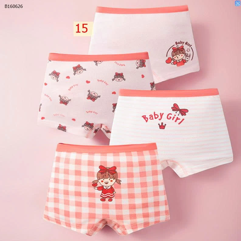SET 4 QUẦN CHIP CHO BÉ GÁI  - Sỉ 60k/1 set 4chiec 