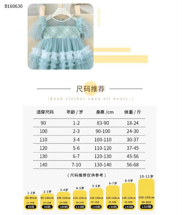 VÁY TẦNG XÒE TAY BỒNG BÉ GÁI-Sỉ 226k