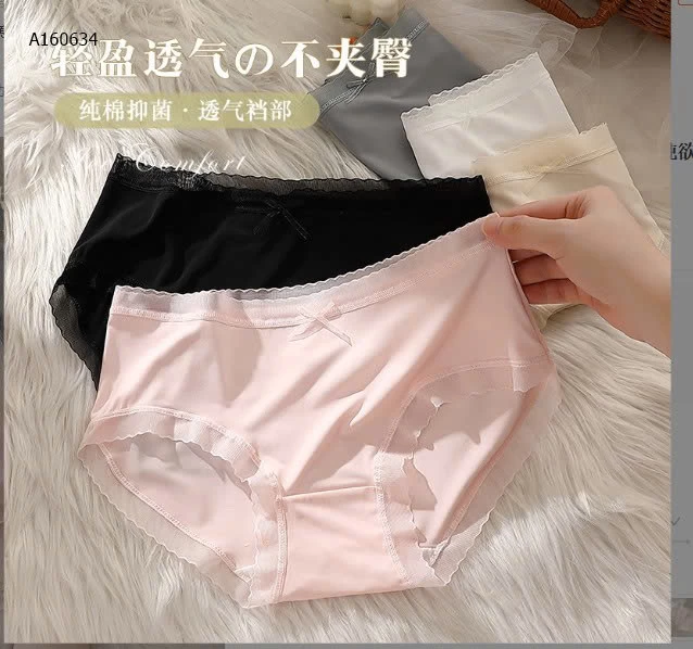 SET 10 QUẦN CHIP NƠ TÀNG HÌNH VIỀN REN  - sỉ 123k/1 set10c mix màu