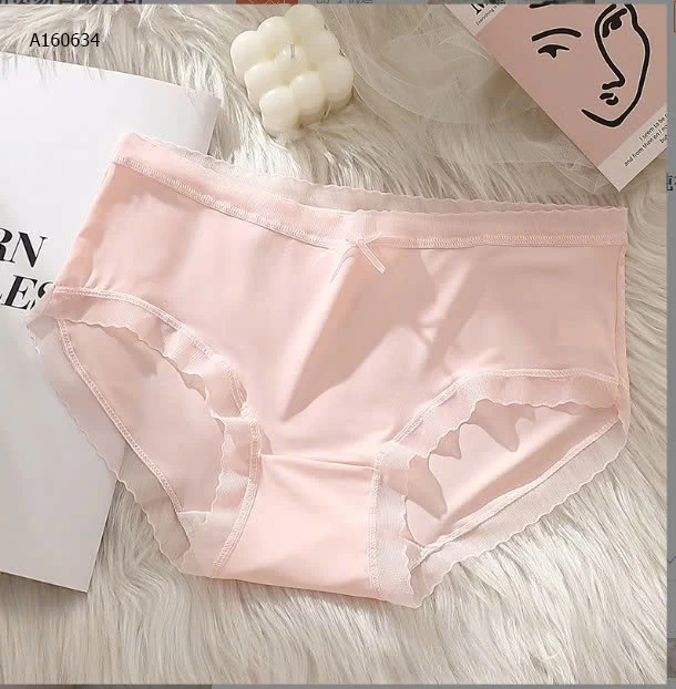 SET 10 QUẦN CHIP NƠ TÀNG HÌNH VIỀN REN  - sỉ 123k/1 set10c mix màu