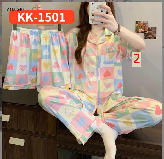 Set 3chi tiết áo + quần đùi + quần dài QC- sỉ 130k