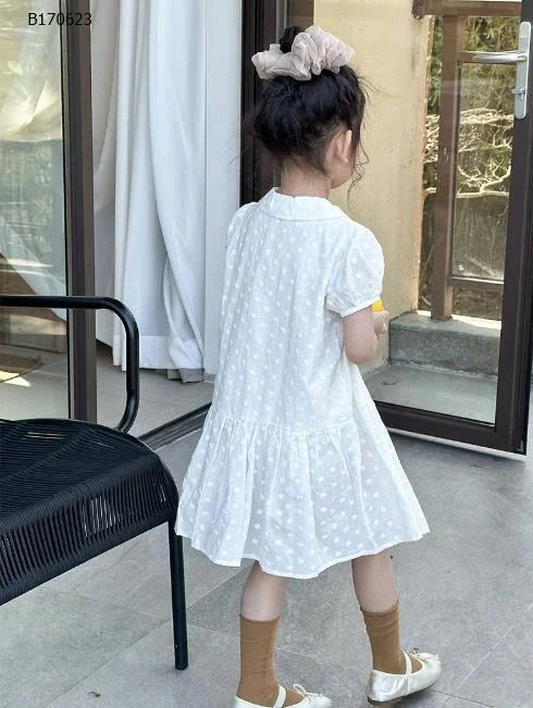 VÁY CỔ SEN TAY BỒNG TRẮNG HOA NHÍ-sỉ 213k