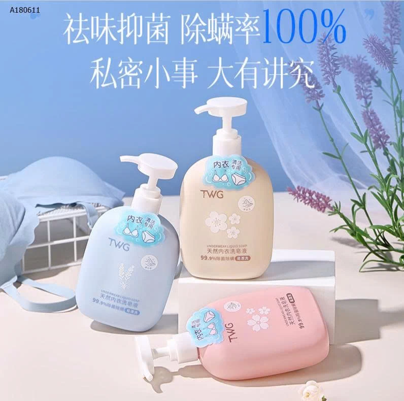  NƯỚC GIẶT ĐỒ LÓT TWG- Sỉ 95k/1 set 3 chai mix màu