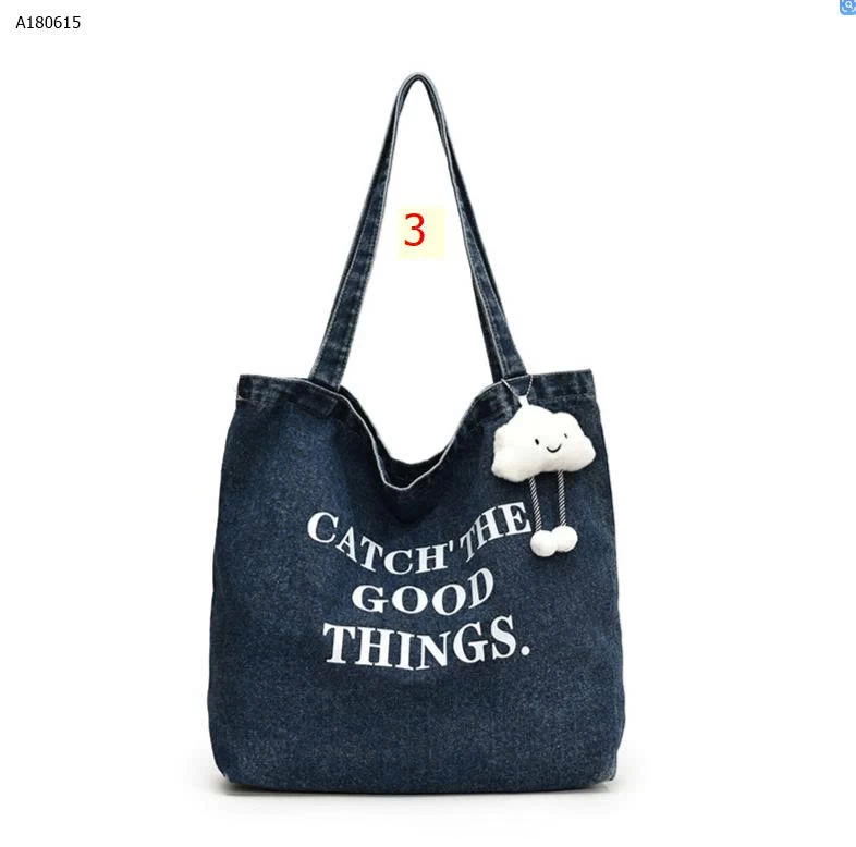  TÚI TOTE DENIM CHO NỮ - Sỉ 120k/c ( kèm móc khoá)