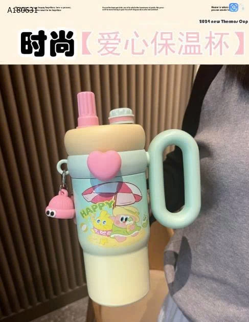 CỐC GIỮ NHIỆT DỄ THƯƠNG CÓ TAY CẦM - sỉ 108k