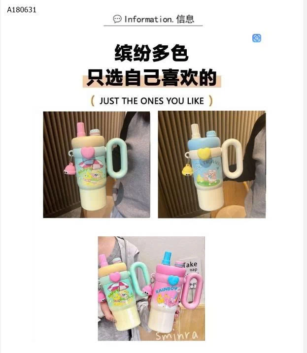 CỐC GIỮ NHIỆT DỄ THƯƠNG CÓ TAY CẦM - sỉ 108k