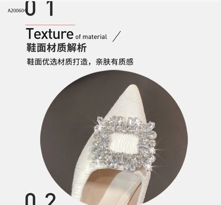 SANDAL MŨI NHỌN ĐÍNH ĐÁ - sỉ 130k