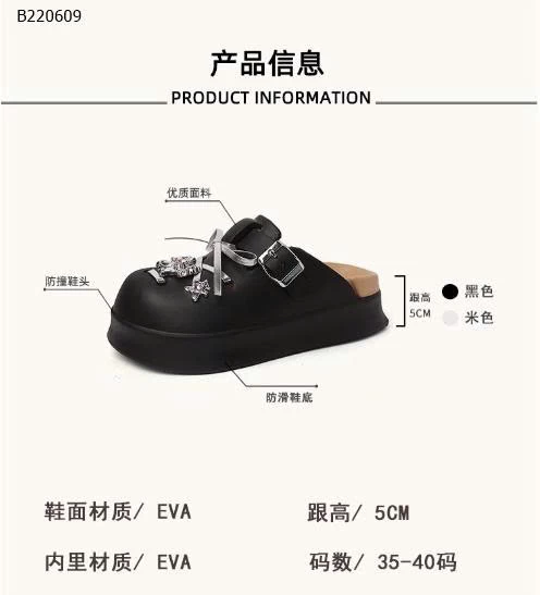 SỤC EVA ĐÍNH CHARM NỮ-Sỉ 155K