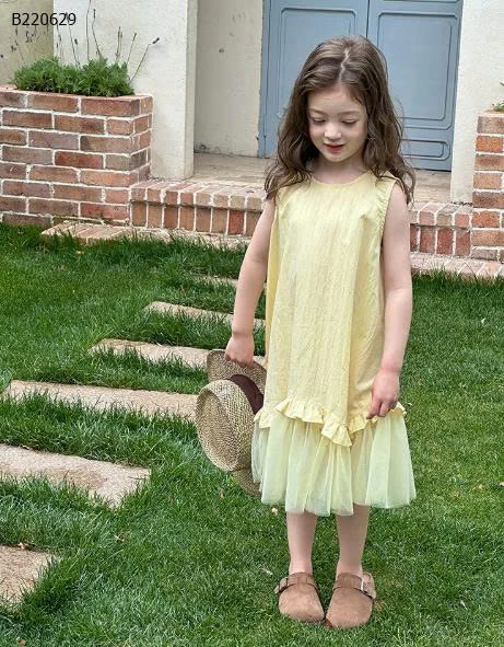 Váy lưới màu vàng cho bé AMBB-Sỉ 170k