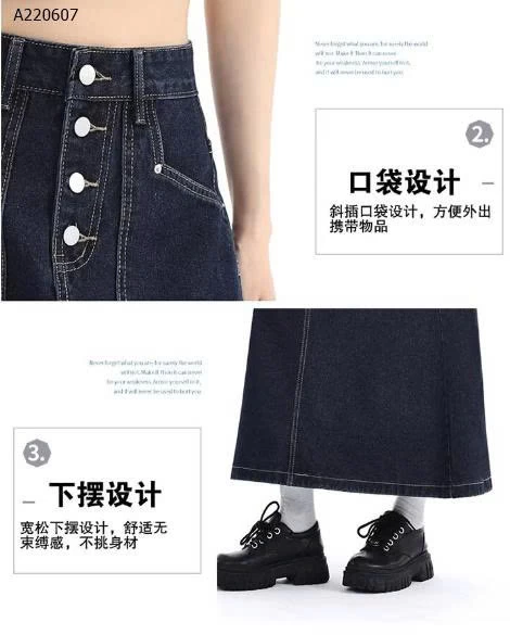 CHÂN VÁY JEAN DÁNG DÀI  - sỉ 179k