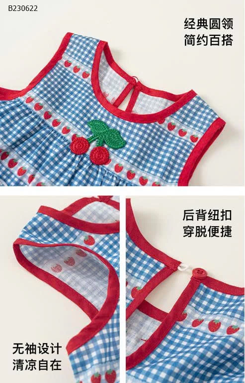  Váy kẻ caro  nhà M.bang -Sỉ 180k