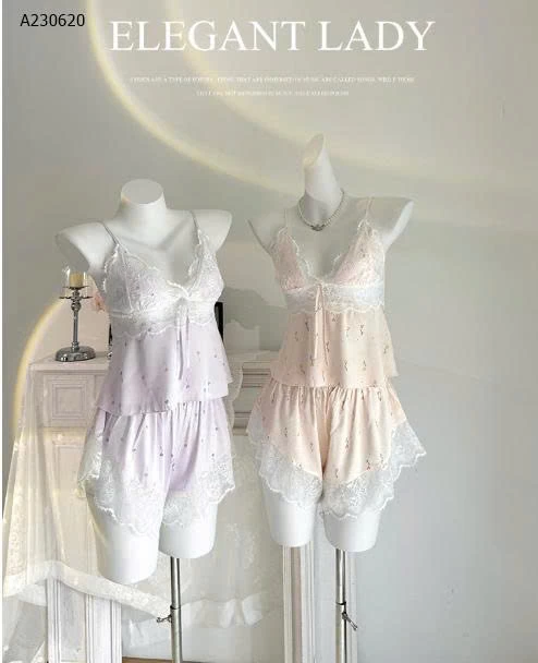 BỘ NGỦ 2 DÂY PHỐI REN   NỮ   - sỉ 165k