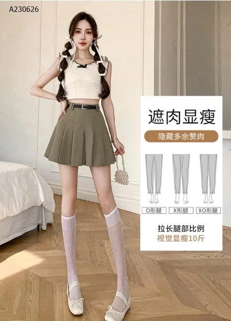 CHÂN VÁY NGẮN XẾP LY - sỉ 219k