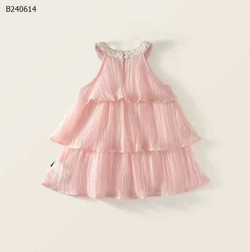 Váy xòe hồng hở vai cho bé gái nhà PREMIUM ICON-Sỉ 136K